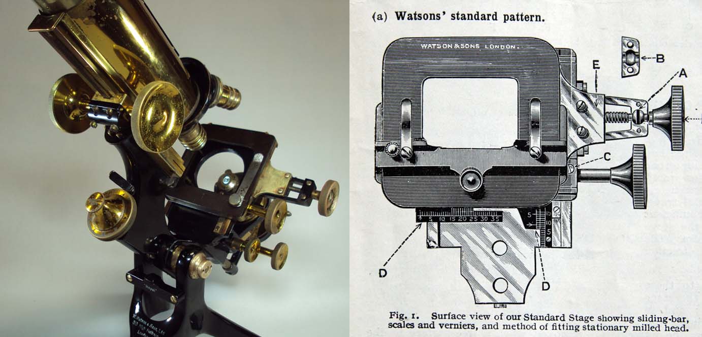 Royal Microscope Next to its Engraving
