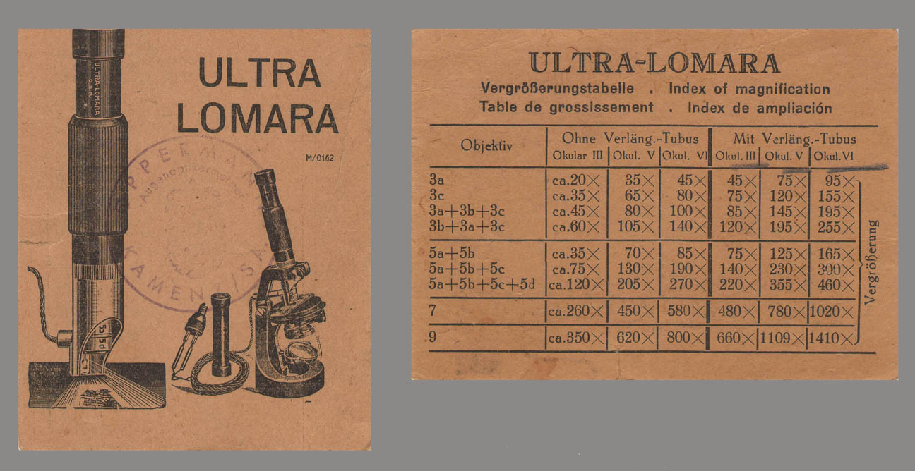 German Instructions for the Ultra-Lomara