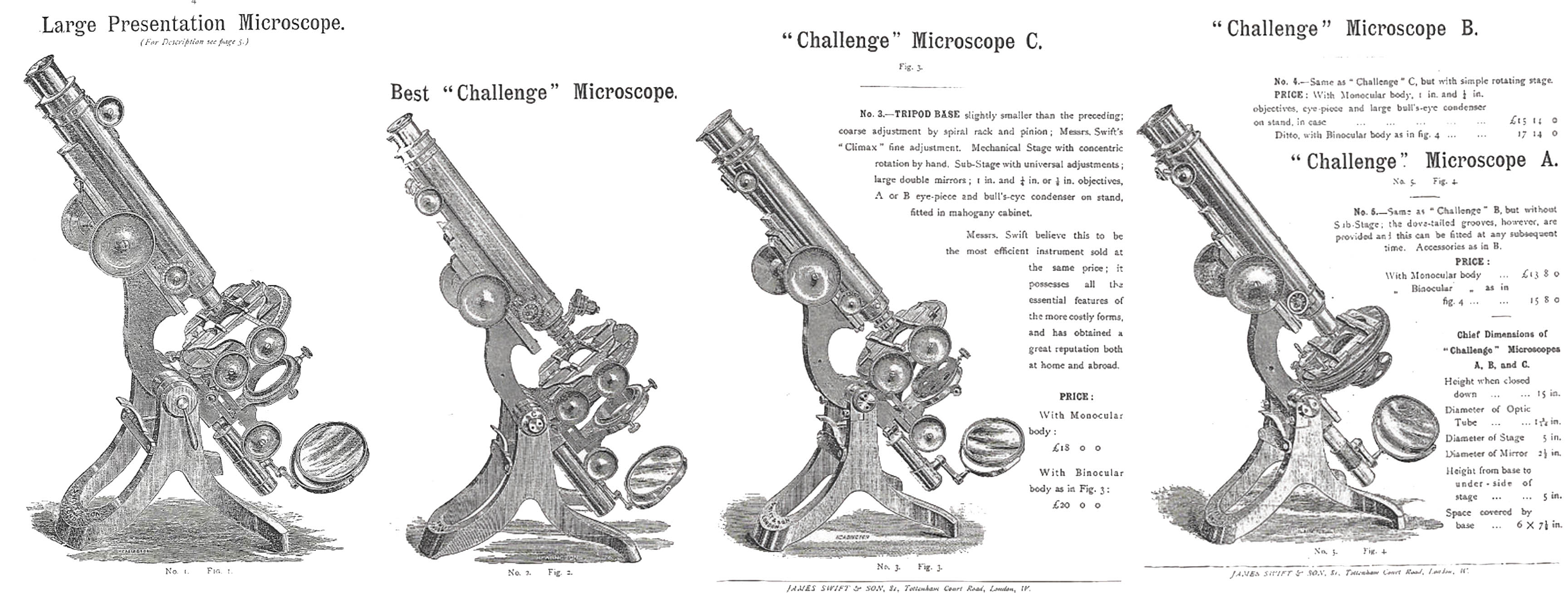 swift and presentation microscopes of 1892