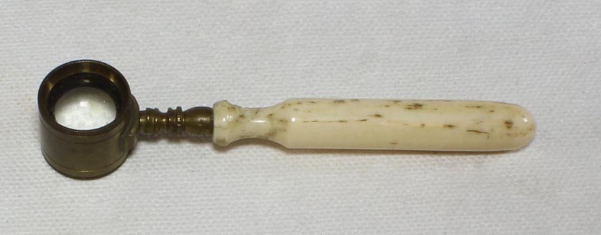 small bone-handled Coddington magnifier