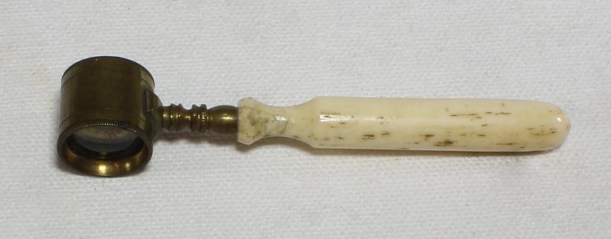 small bone-handled Coddington magnifier