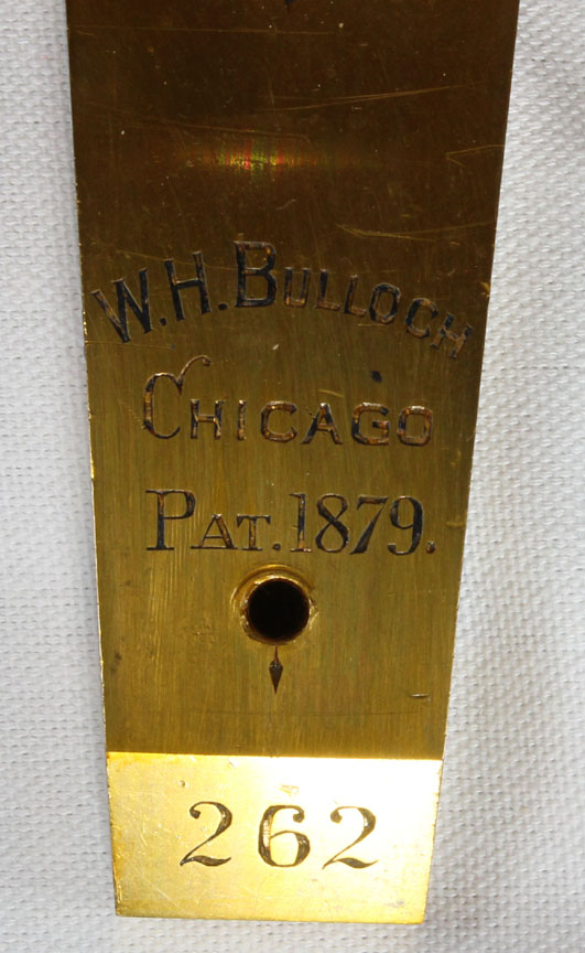 Bulloch Congress Microscope number 262 signature