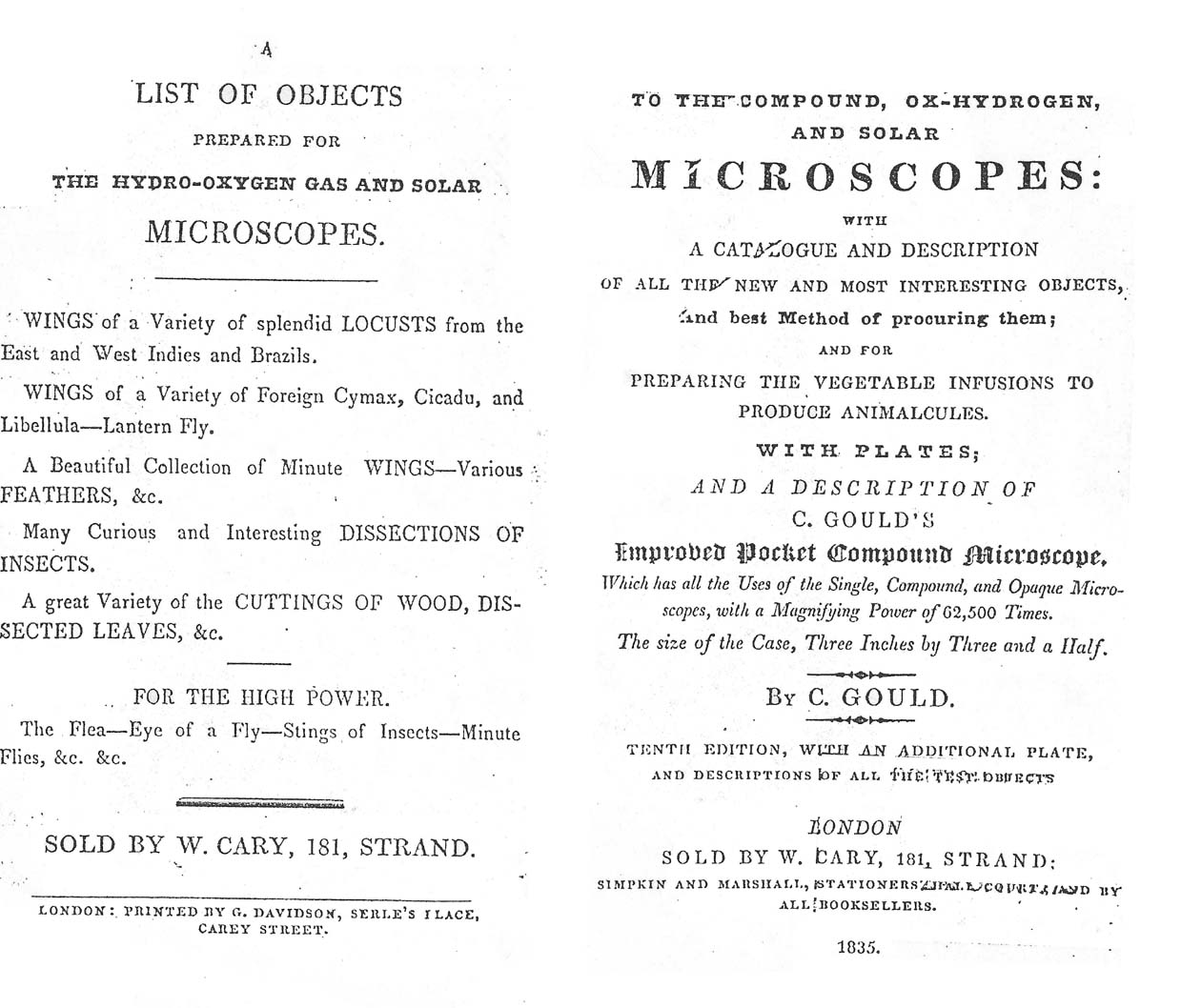 Gould Title Page from 1835