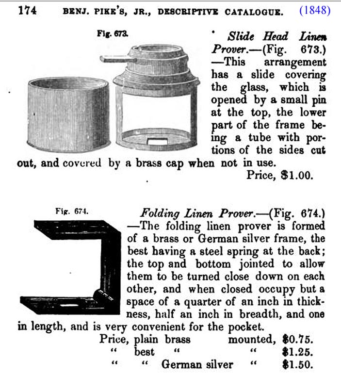 Chronik Patent for Linen tester