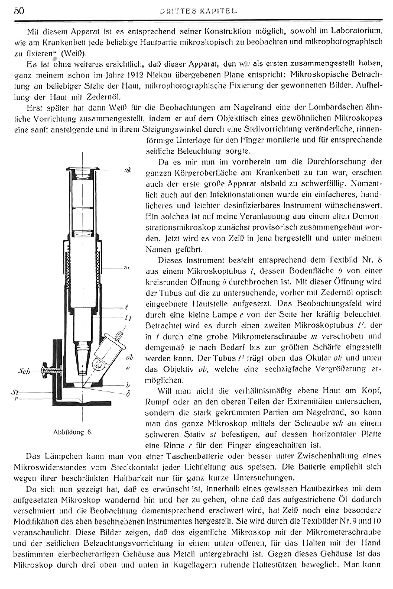 Muller Microscope from His book of 1922