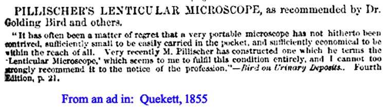 lenticular ad from Quekett