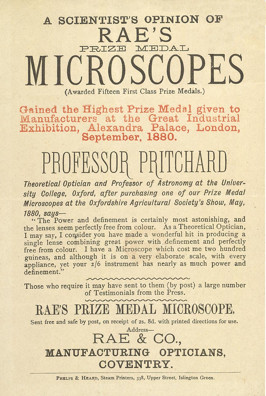 RAE's Microscope, original form