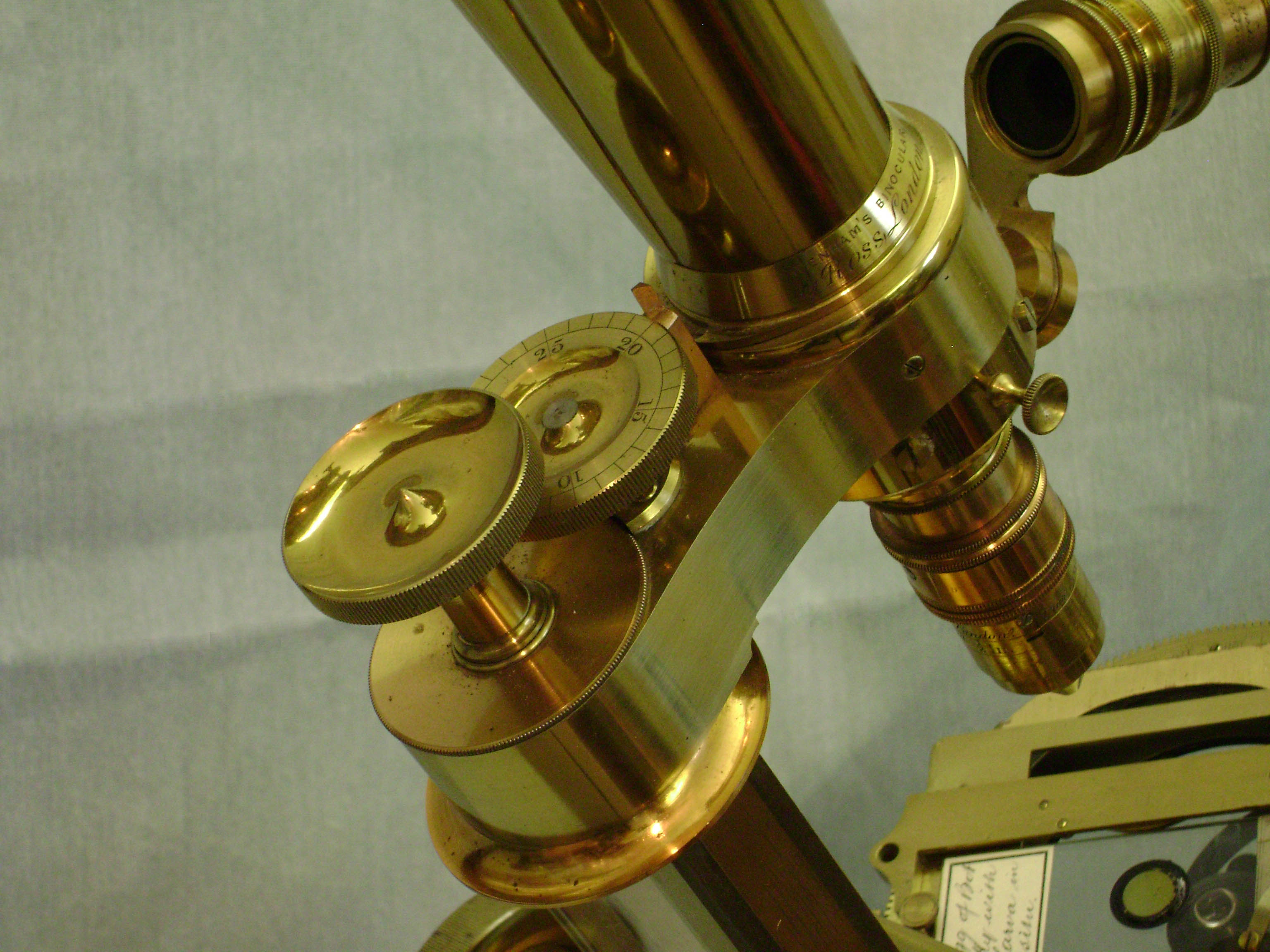 Ross Microscope signature on tube