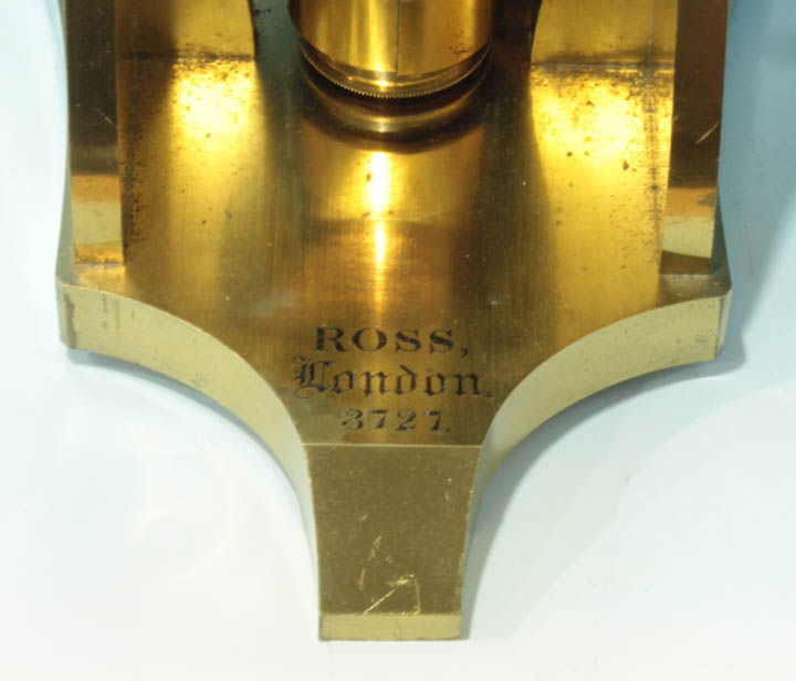 Ross Microscope signature on foot