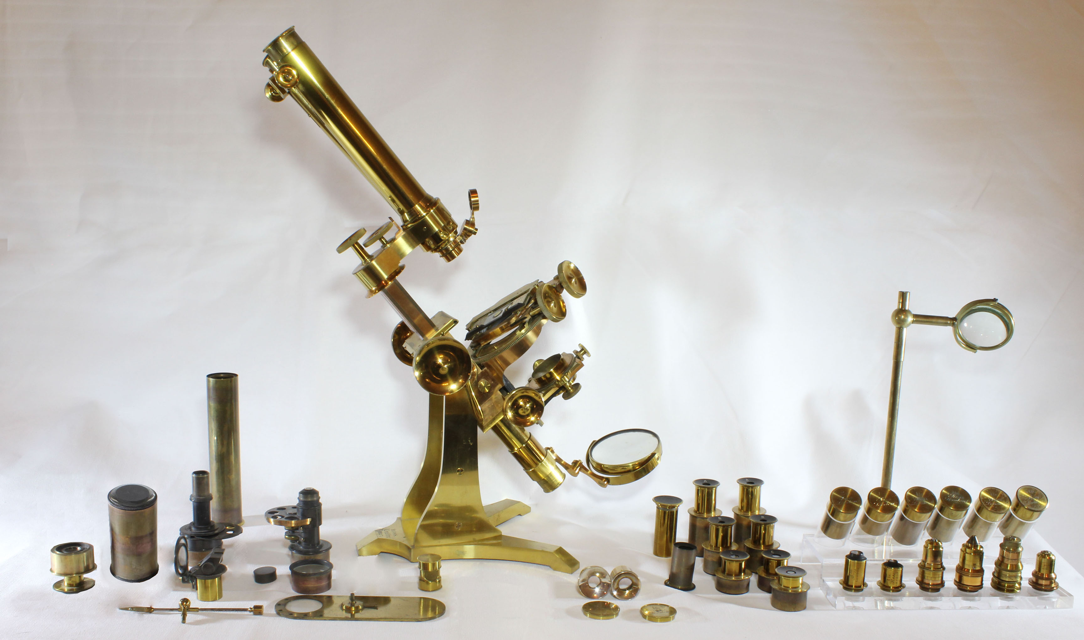 Ross Microscope with Accessories