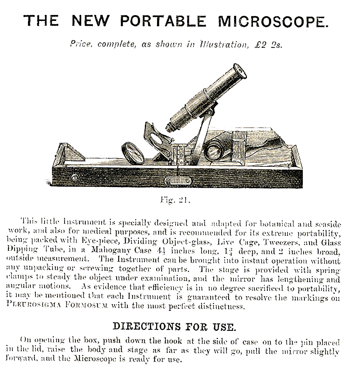 Steward folding microscope