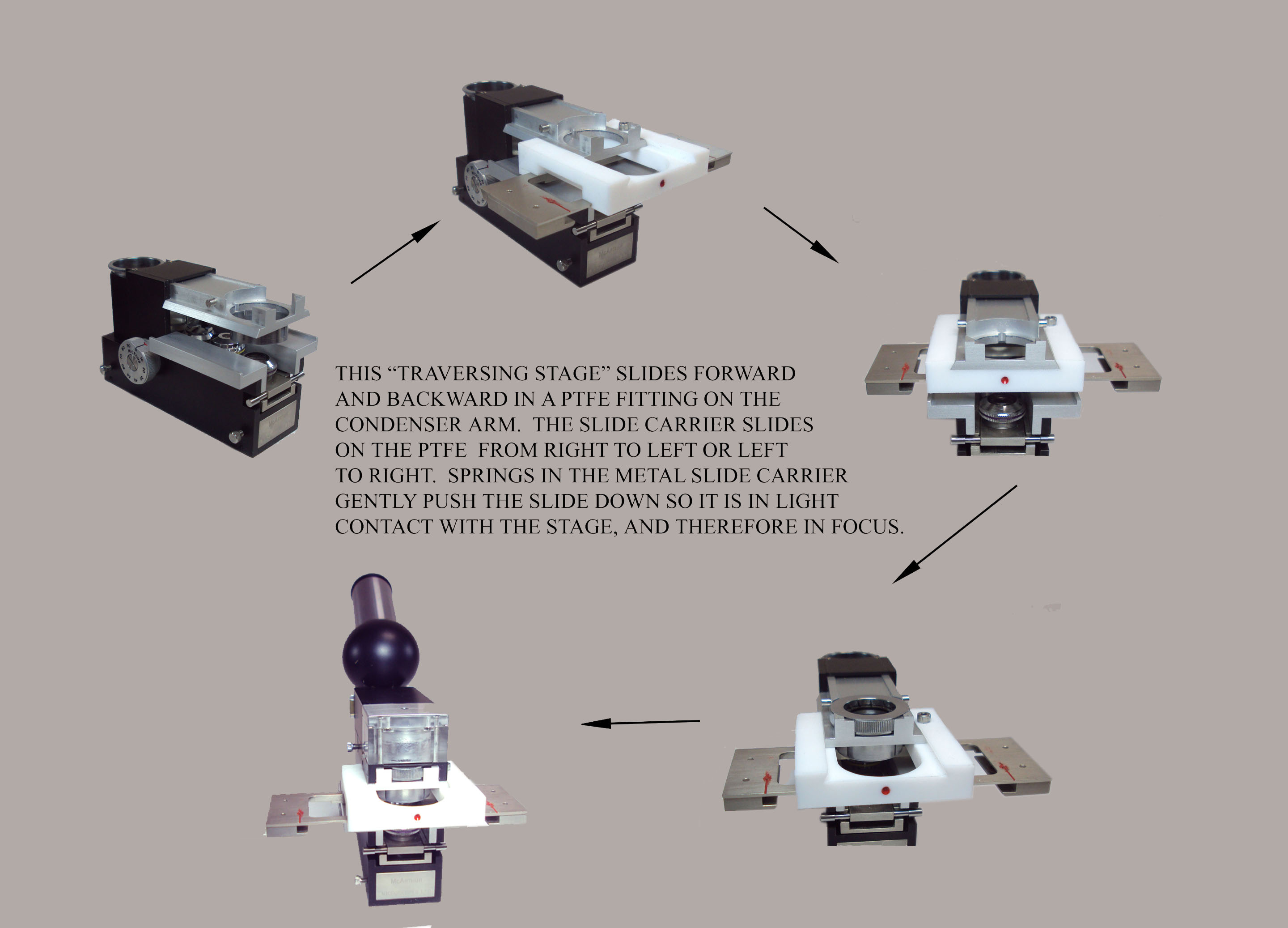 Kirk-McArthur Portable  Microscope Traversing stage