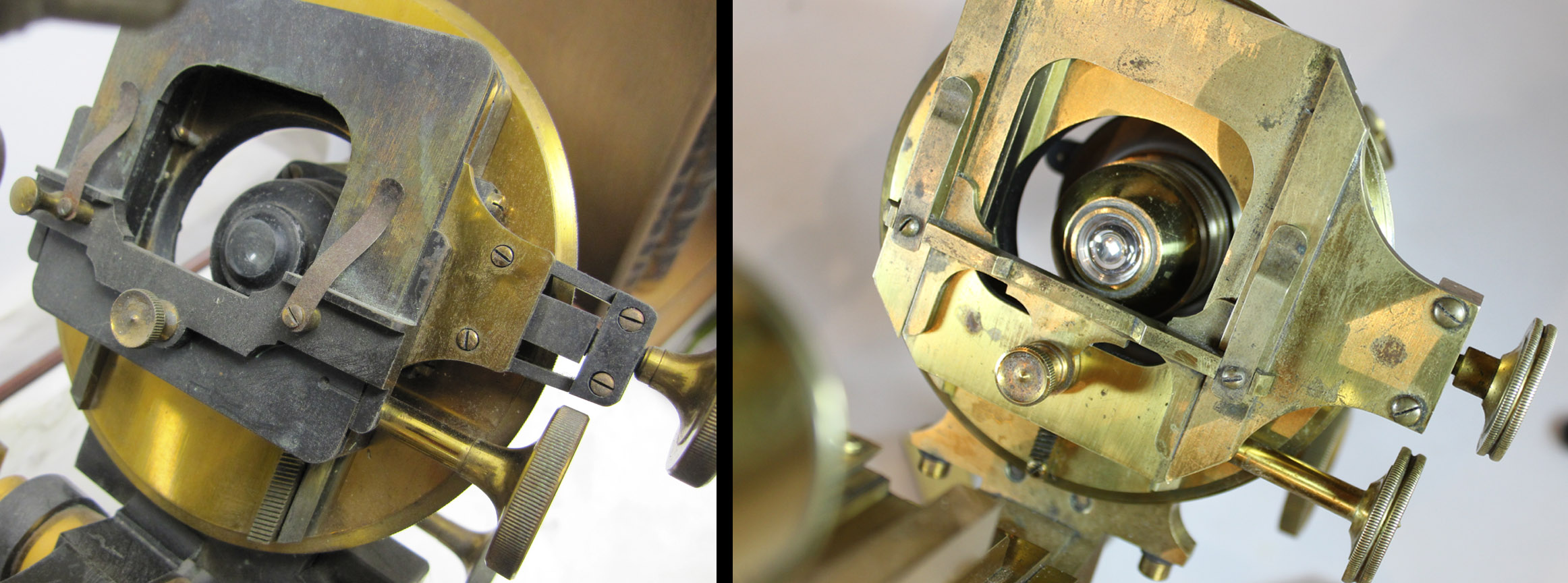 Fairservice microscope Stage next to Van Heurck Stage