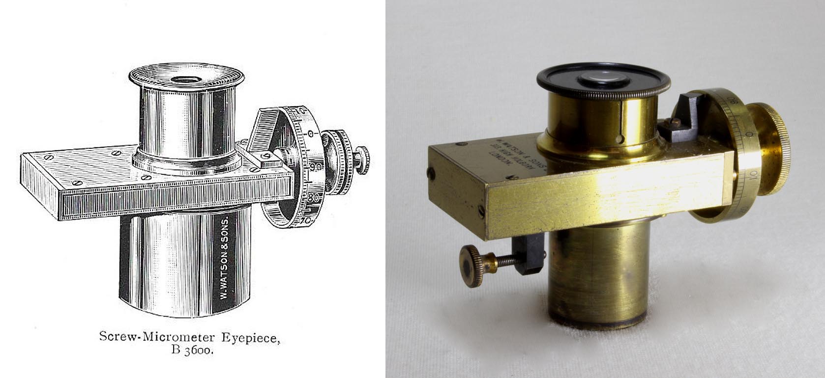 screw micrometer eyepiece with engraving