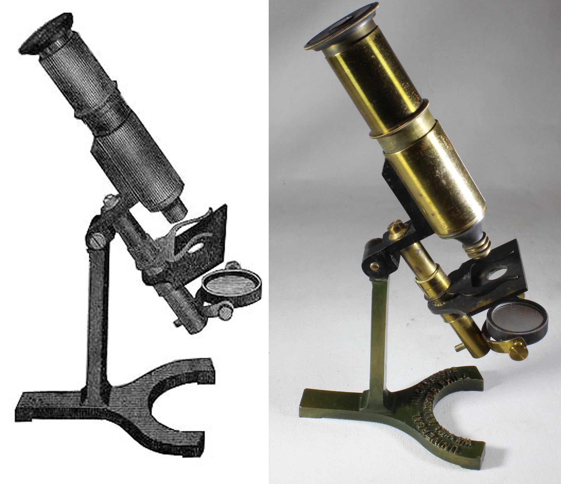 WY McAllister microscopes engraving