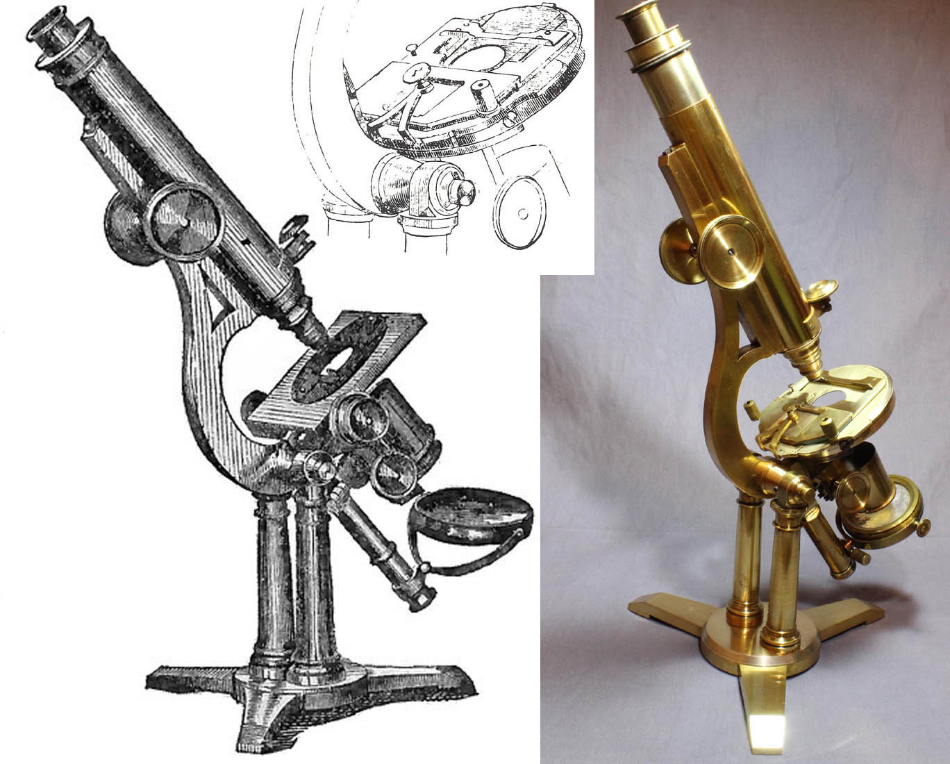 Zentmayer Grand American Microscope with Engraving