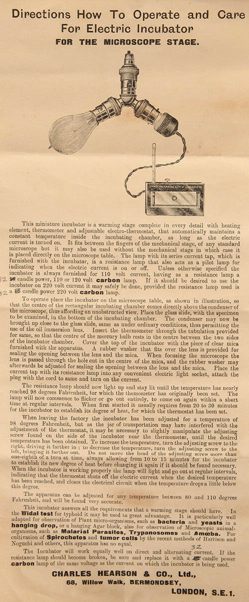 Warm stage microscope instructions