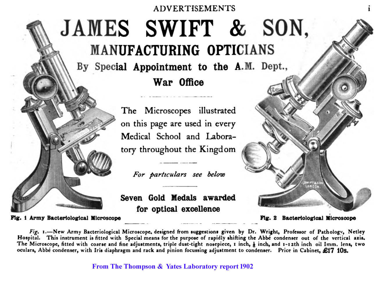 Swift Bacteriological Microscope