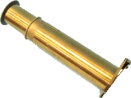 small brass demo microscope