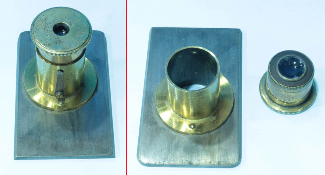 Large Pillischer microscope Condenser plate